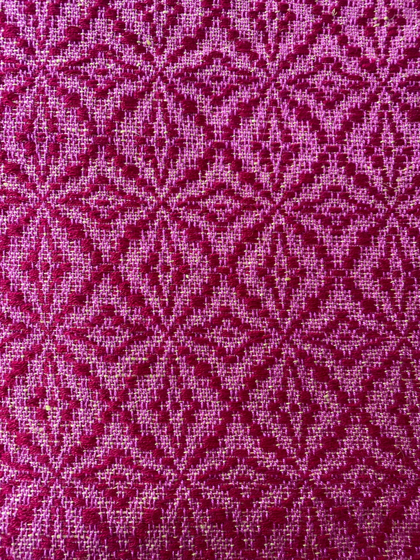 Handwoven fabric by the meter- Diamond Overshot