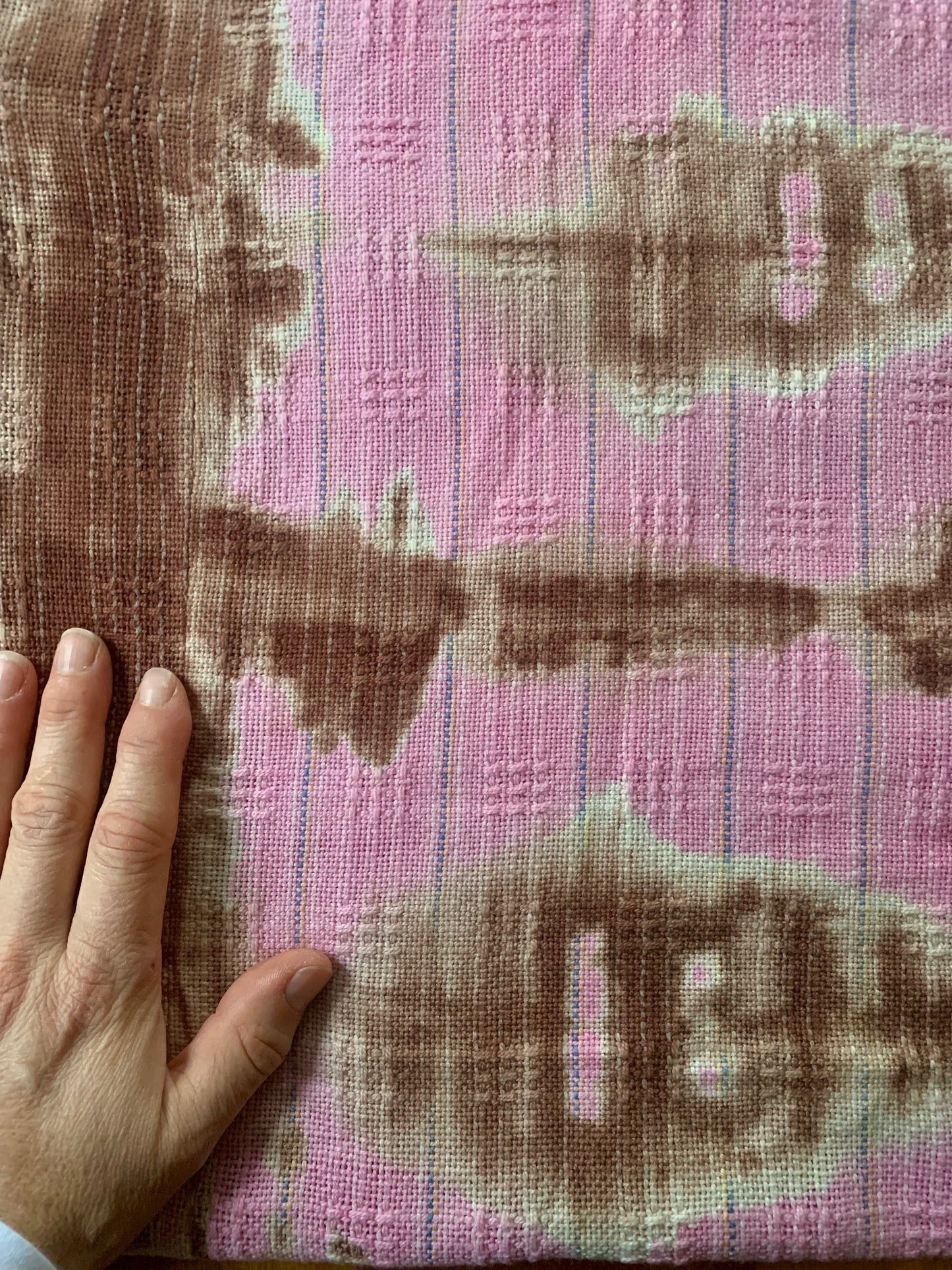 Handwoven fabric by the meter- Huck Lace