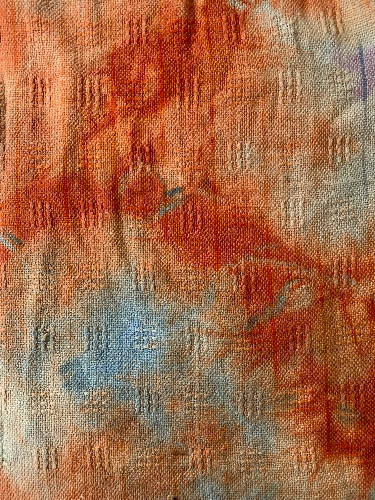 Handwoven fabric by the meter- Huck Lace