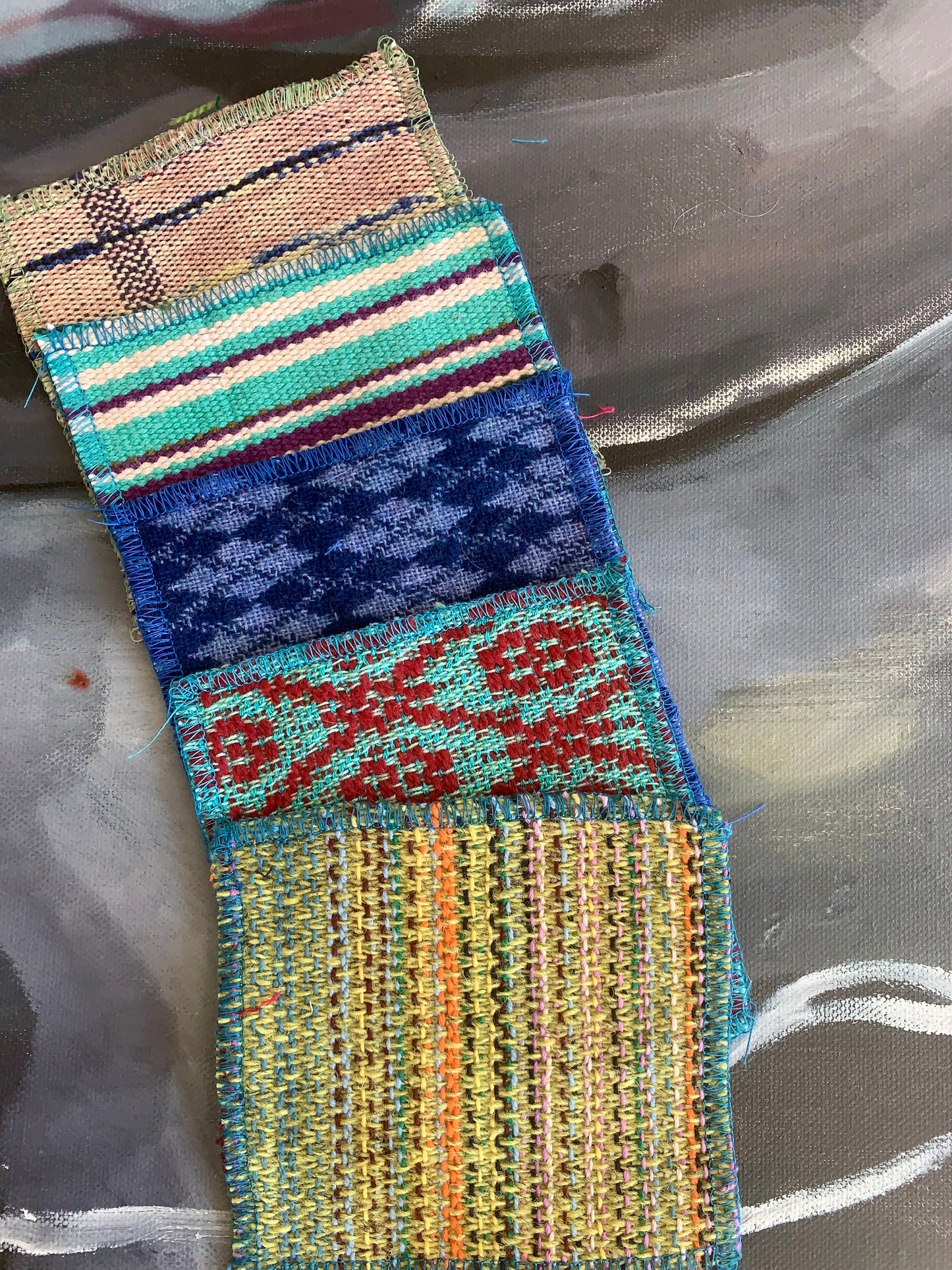 Bundles of variegated patches 4" x 4"