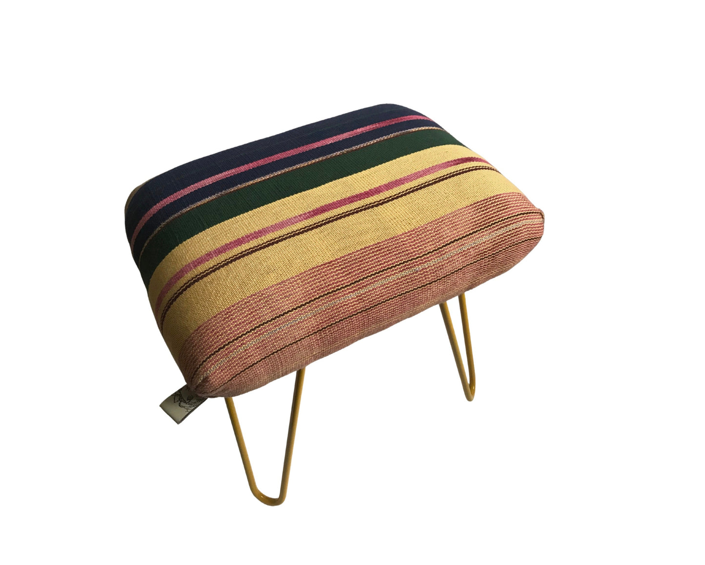 Upcycled Metal Foot Stool