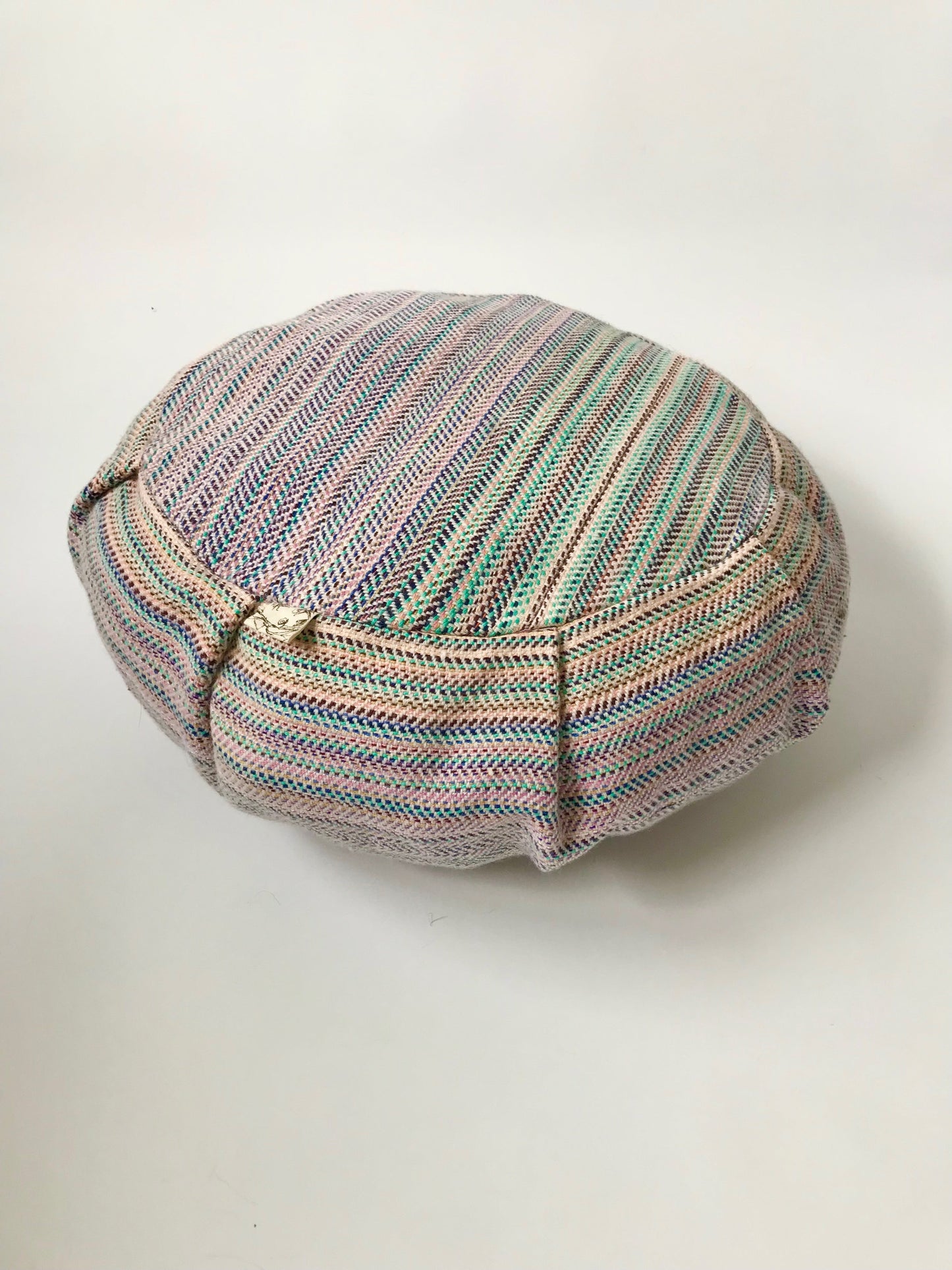 Meditation Cushion Multicoloured Hand-woven Fabric