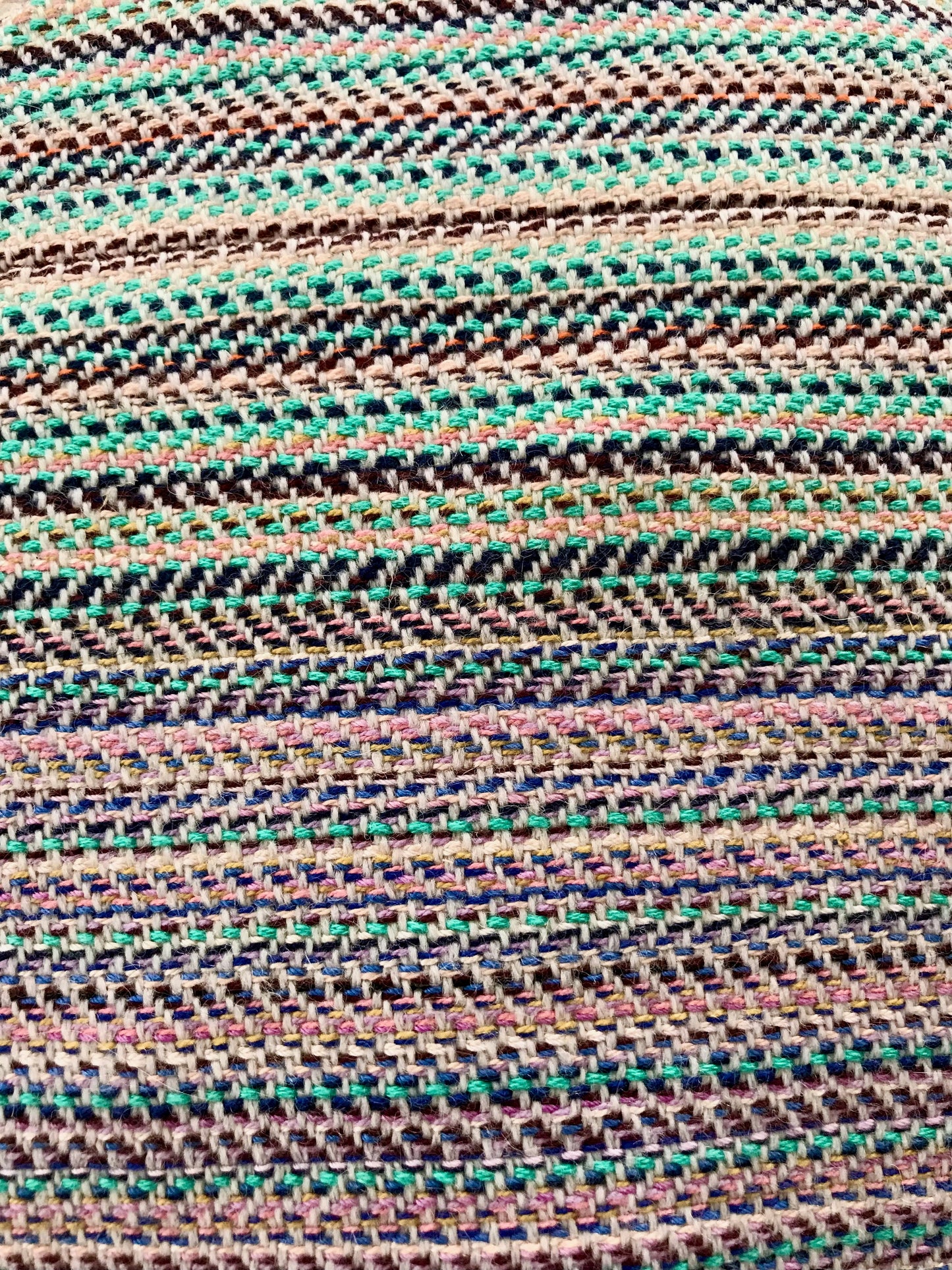 Meditation Cushion Multicoloured Hand-woven Fabric