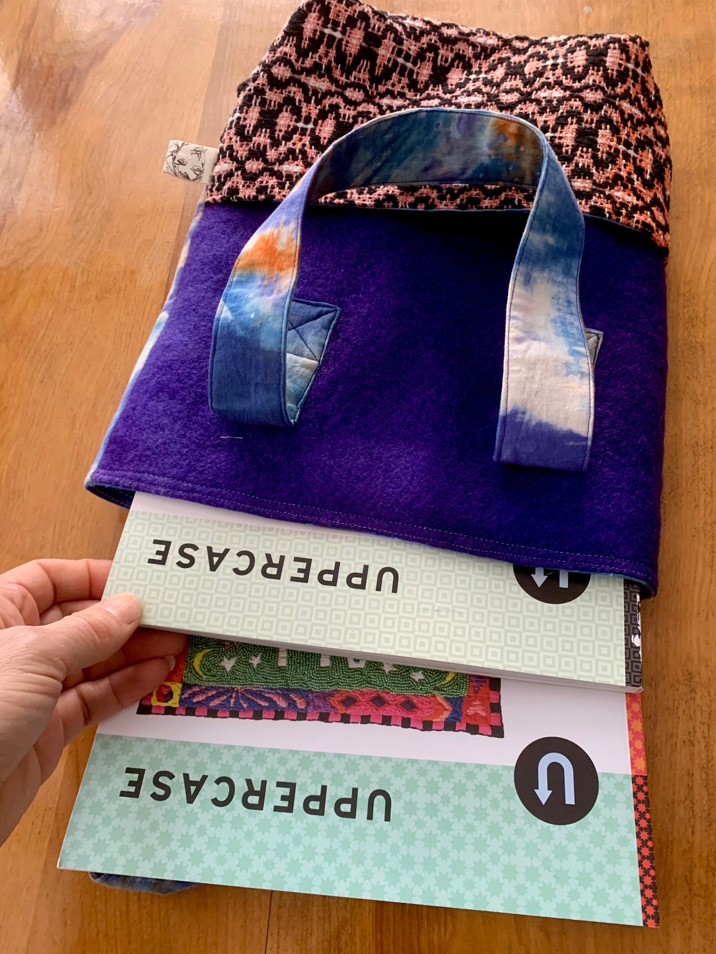 The Patsy tote bag- purple and orange