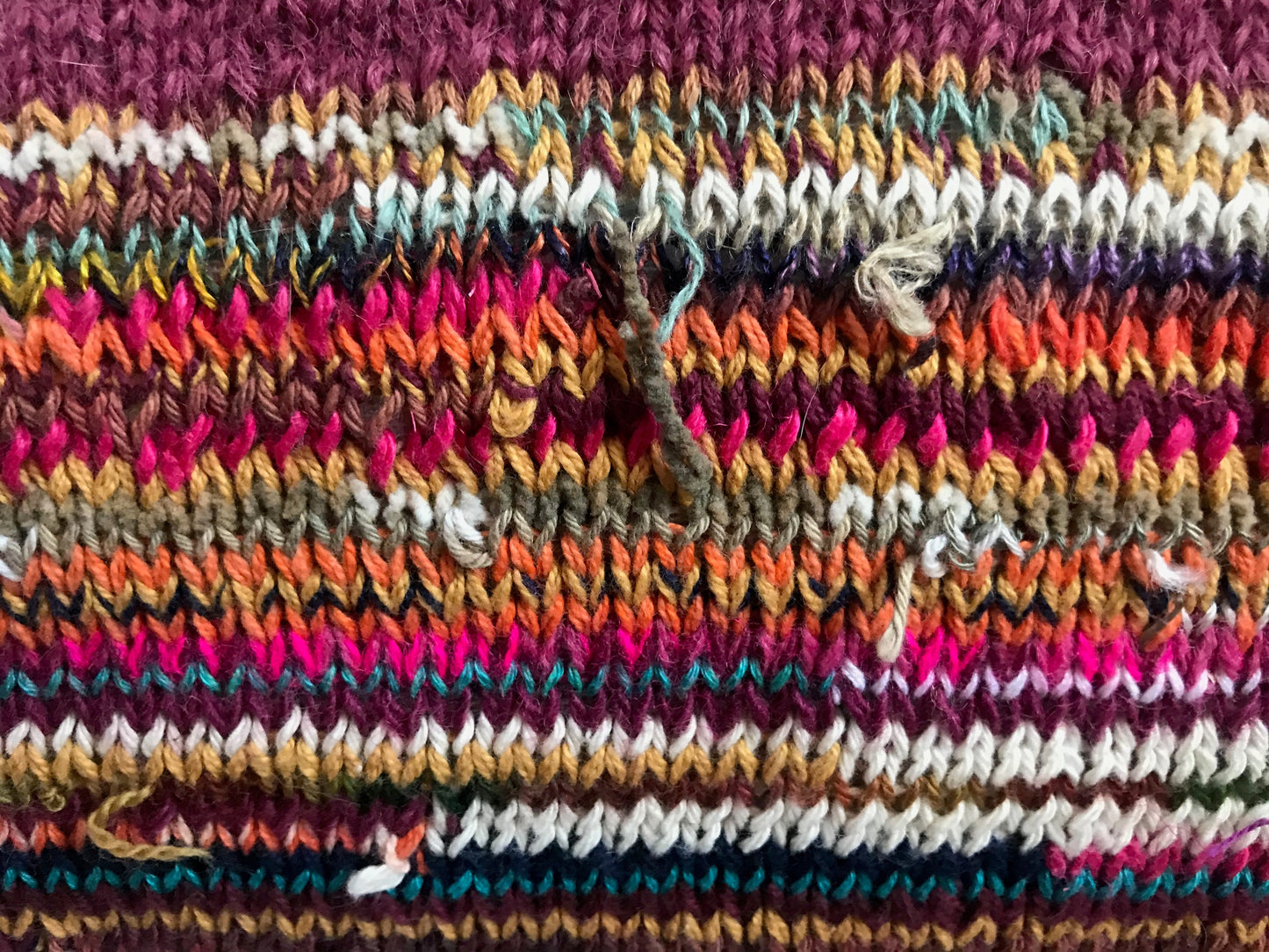 Recycled warp pillow: the golden hour
