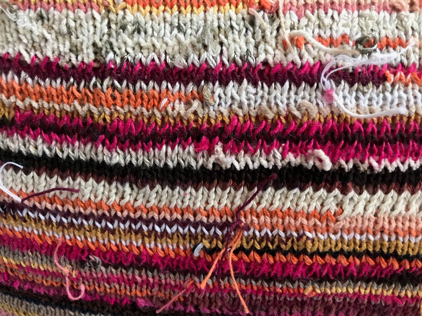 Recycled warp pillow: sunrise