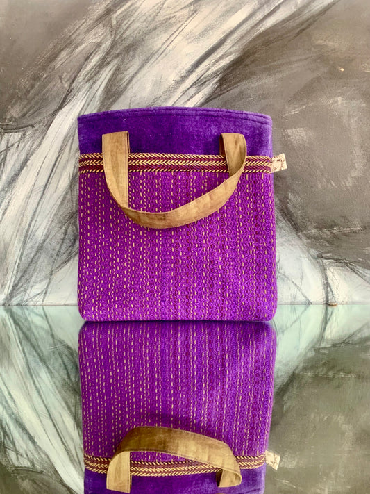 The Patsy tote bag- purple and gold